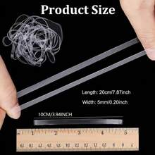 Large Clear Transparent TPU Rubber Binding Band Elastic Rubber Wrapping Bands For Balloon Arches Books Cameras Art Cooking Wrapping Exercise Bag Wraps Arts Crafts - 50pcs - View 7