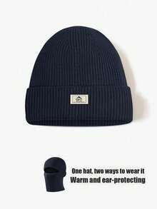 Men's Casual Acrylic 2-Way Wear Hat - Multicolor - View 4