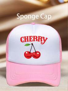 1pc Men 'hat 'CHERRY' Printed Hats For Men Adjustable Design UV Protection Perfect For Outdoor Excursions, Hiking, And Everyday Wear-A Perfect Gift. - Multicolor - View 10