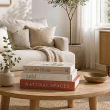 3pcs Nordic Exquisite Faux Decorative Book Set, Home Desktop Decoration Faux Books, Used For Home Decor, Elegant Coffee Table And Bookshelf Styling, Photography Scene Props - 3pcs - View 1