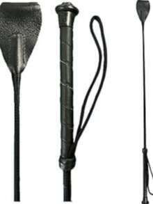 1pc PU Leather Riding Crop, Soft Equestrian Whip, Stage Prop With Anti-Slip Braided Handle And Wrist Strap, Horse Riding Training Aid - Multicolor - View 1