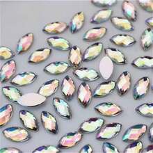 260 Rhinestone Akrilik AB Mengkilap, Ukuran 0,23 x 0,47 Inci, Bagian Belakang Datar, Cocok untuk Berbagai Proyek Pembuatan Perhiasan, Seni Kuku dan Kostum Pernikahan, Perlengkapan Scrapbook, Kerajinan Tangan - warna - View 13
