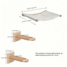 1pc Cat Wall Shelf & 1pc Perch, Tassel Cat Hammock, Cat Ladder, Modern Cat Furniture Suitable For Sleeping, Playing And Climbing - Apricot - View 13