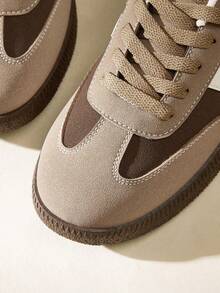 TCVC Women's Daily Casual Colorblock Training Shoes, Versatile Comfortable Sports Sneakers - Brown - View 5