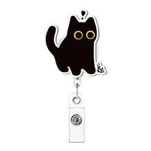 1pc Acrylic Retractable Badge Reel, Retractable Badge Holder For Nurses, Teachers, Doctors, Medical Staff, RN, LPN, CNA, MA, BSN, Halloween, Christmas - B - View 5