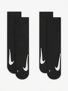 Nike New Unisex Breathable Moisture-Wicking Sports Socks 2 Pairs SK0118-010 - SK0118-010 - View 2