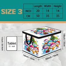 Thickened Storage Bag, Foldable Clothing And Bedding Storage Bag, Dormitory Essential, Suitable For Blankets, Bedding, Wardrobe, Under Bed And Dorm Storage, Ideal For Moving, Laundry And Space-Saving Room Organization, Christmas Edition Premium Digital Print Pattern - Multi-color - View 12