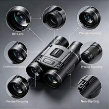 40X22 High Power HD Binoculars, Portable Compact Binocular Telescope With Phone Photography Adapter, Low Light Night Vision For Outdoor Hiking Bird Watching Travel - A - View 2