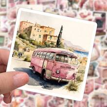 1 Pack Approx. 63pcs Vintage Pink Aesthetic Sticker Set, Vibrant Pink Style Patterns, Designed For Retro Aesthetics, Includes Objects/Themes And Simple Fashion Art Style, Quotes And Women's Vintage Theme Elements Aesthetic Stickers - Suitable For Laptop Decoration - Set - View 2