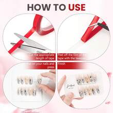 Nail Polish Transparent Tape, High Transparency Double-Sided Seamless Tape, Suitable For Nail Salons. Nail Sticker Display Fixing Tape, Nail Model Display Supplies - Red - View 7