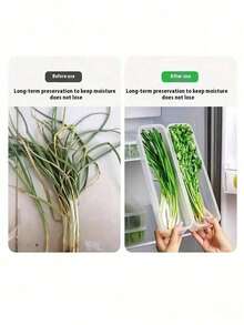 4pcs Rectangular Food Storage Containers, Plastic Reusable Fridge Organizer Boxes, Suitable For Storing Green Onion, Parsley, Cilantro, Garlic, Noodles, Eggs, Etc., With Lid, Hand Washable, Kitchen Essential, Back To School Season Must-Have - Multicolor - View 7
