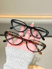 1 Pair/2 Pairs/3 Pairs Women's Fashion Glasses Leopard Print, Cat Eye Shape - Multicolor - View 12