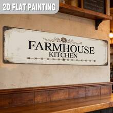 2D Flat, 1pc/Set, Home Decor Signs And Plaques, Farmhouse Kitchen Metal Signs, Country Farmhouse Plaques, Street Signs, Garden Path Signs, Vintage Wall Decor, Suitable For Kitchen, Dining Room, Living Room, Porch, Breakfast Area (Random Style) - A - View 6