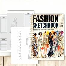 Fashion Sketchbook - Professional Fashion Sketch Notebook, Design Clothes Like Professional Designers And Illustrators, High-Quality Paper, Multiple Fashion Figure Templates (Pen Not Included) - Single Piece - View 14