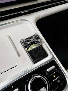 1PC Fashion Shiny Car Armrest Box Card ID Coin Storage Box Multifunctional Luxury Women's Cigarette Case - Multicolor - View 1