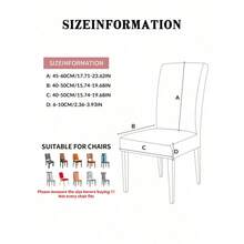 1件/2件/4件/6件 - 黑色可拆卸可水洗餐椅套，貝殼與菱形圖案裝飾，適用於餐廳、酒店與居家節日裝飾 - 彩色 - 查看 3