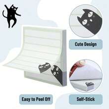 1/3/6/24pcs Cute Cat Sticker Memo Calendar Stickers, Suitable For Refrigerator, Message Notes And Other Scenes. Cartoon Pattern Memo Stickers, Suitable For Multiple Uses. Memo Pad, School Supplies That Can Be Stuck With Stickers. Random Style. - Multicolor - View 5