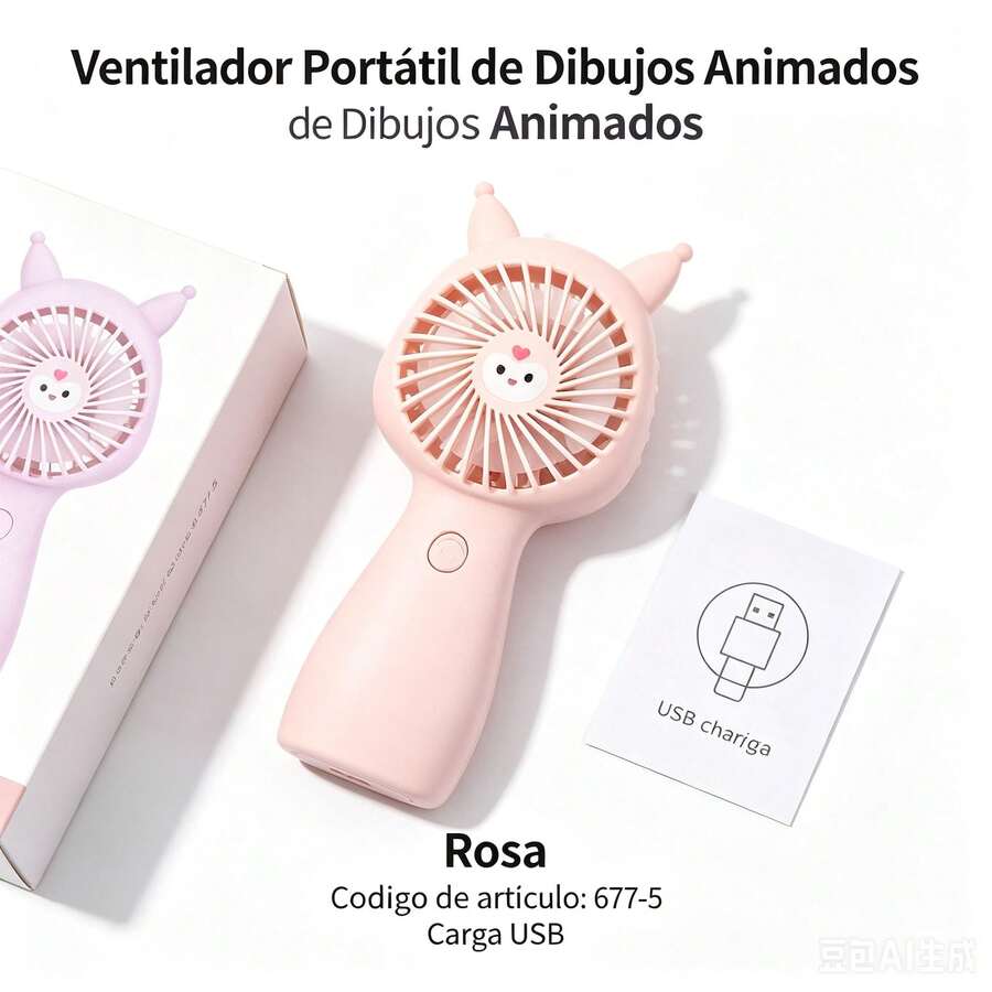 Abanico USB N73 caricatura portátil rec ventilador mano Mexico - 1 - Ver 1