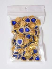 20/35/60/95pcs/Bag Mixed Color, Solid Color Heart-Shaped Rhinestone Decor With Gold Base, Suitable For Phone Cases, Bags, Shoes, Clothing Accessories And Jewelry Making DIY Crafts, Multiple Colors Available - Heart-shaped Diamond - View 37