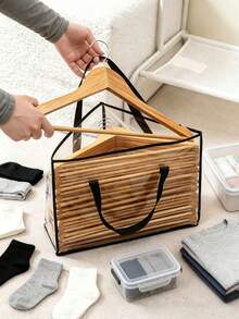 XD Large Capacity Clothes Hanging Storage Bag, Triangular Storage Bag, Space-Saving Bathroom Organizer, Neat Storage Basket, Large Capacity Foldable Zipper Travel Storage Bag, Closet Storage Bag - Multicolor - View 5