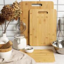 Large Organic Bamboo Cutting Board With Cutout Handle For Kitchen - Heavy Duty Wooden Chopping Board For Meat, Vegetables, Cheese & Fruit - Reversible Food Prep Block & Charcuterie Serving Tray - Ginger - View 1