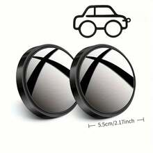 2pcs Round Car 360° Ultra Clear Blind Spot Mirrors, High Definition Anti-Glare Auxiliary, Parking Assistance, Anti-Glare Coating, Scratch-Resistant Surface, Side Rearview Mirror Accessories, Wide Angle Mirror, Safety Awareness Accessories - A - View 9
