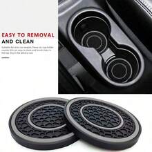 Car Cup Holder Anti-Slip Silicone Coaster Universal Heat-Resistant Mat Spill-Proof Cup Pad Auto Interior Accessories - View 11