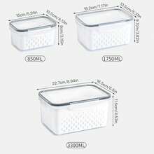 Fruit Storage Containers For Fridge With Removable Colander – Airtight Produce Storage Containers With Lids, Berry Keeper For Vegetables, Lettuce & Meal Prep - Multicolor - View 15