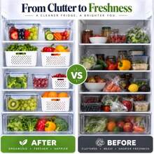 Fruit Storage Containers For Fridge With Removable Colander – Airtight Produce Storage Containers With Lids, Berry Keeper For Vegetables, Lettuce & Meal Prep - Multicolor - View 9