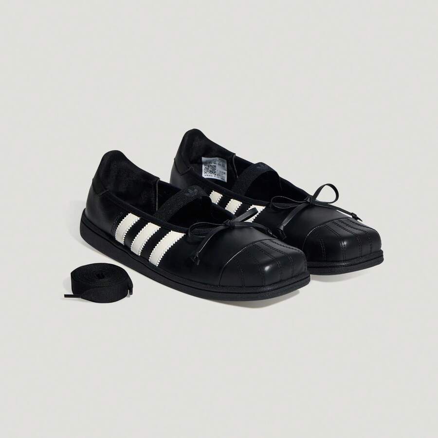 Adidas(ADIDAS)SUPERSTAR SQ BALLET JENNIE 聯名芭蕾風方頭休閒鞋 LB3787 - 黑色 - 查看 1