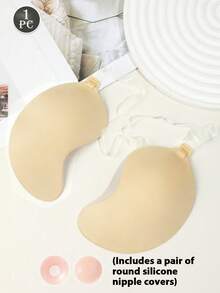 1 Pair Mango Color Push-Up Self-Adhesive Bra, With Invisible Straps And Front Clasp Design, Provides Good Support, Comfortable And Reusable, Suitable For Tank Tops, Swimsuits, Bikinis And Deep V-Neck Outfits - Multicolor - View 7