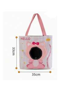 1pc Cute Breathable Pet Shoulder Bag, Pets Can Freely Peek Out. Spacious Interior, Secure Buckle Design, Perfect For Outdoor Walks And Short Trips, Multiple Cute Cartoon Styles Available. - Multicolor - View 15