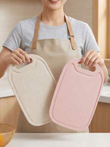 1pc/2pcs Plastic Cutting Board, 2 Colors Available, Double-Sided Use, Separate Raw And Cooked Food To Avoid Cross-Contamination, Non-Slip Design, No Slipping When Cutting, Hanging Hole Design, Lightweight And Space-Saving, Suitable For Kitchen Prep And Outdoor Camping, Essential Kitchen Accessory. - View 4