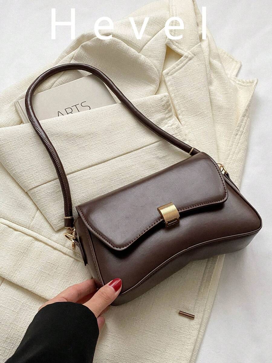 Minimalist Underarm Bag, All-Math Armpit Bag, Women's Flap Shoulder Bag,Bags For Woman,Brown Bag,Autumn - Coffee Brown - View 1