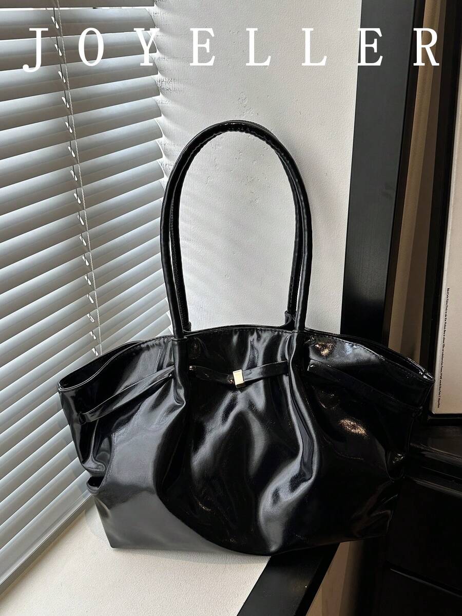 新款純色奢華高端百搭女款單肩托特包