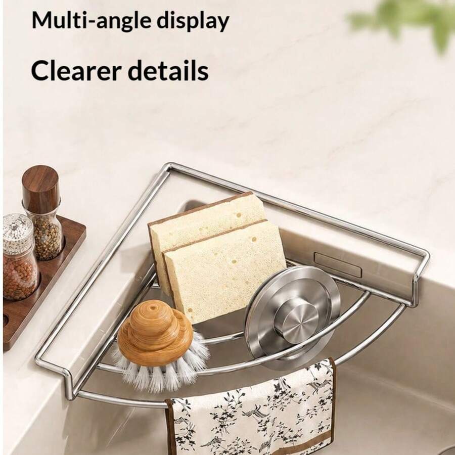 1pc/2pcs Drying Rack Kitchen Accessories, Used For Storing Tools, Soap, Sponges And Other Kitchen Supplies. Suitable For Use In Homes, Apartments, Restaurants, Farmhouses And Other Locations.