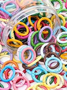 1/10/30/50/60pcs Random Color Zinc Alloy Spring O-Ring - Keychain Making Accessories, Keychain Pendant, Bag Pendant, Wallet Pendant, Wallet Accessories, Carabiner Clip, Durable Metal Quick Release Buckle, Suitable For DIY Keychain, Shoulder Strap, Leash | Easy Open/Close - O-ring Keychain - View 8