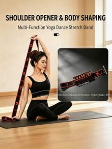 10-Level Yoga Resistance Band, Fitness Home Therapy & Rehabilitation Elastic Band, Portable Full Body Stretching & Strength Training Band, Multi-Function Resistance Band For Relaxation, Stretching And Workout - Promotional Item - View 5