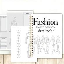 Fashion Sketchbook - Professional Fashion Sketch Notebook, Design Clothes Like Professional Designers And Illustrators, High-Quality Paper, Multiple Fashion Figure Templates (Pen Not Included) - Single Piece - View 12