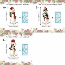 1/3pcs Reusable Cute Christmas Snowman Window Stickers, Double-Sided Visible PVC Electrostatic Adsorption Glass Stickers, Suitable For Holiday Home And Shop Window Decorations. - Multicolor - View 10