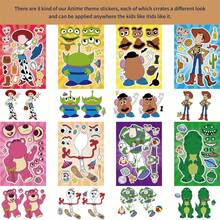 8pcs DIY Sticker Set, Fun Educational Puzzle Stickers, Rich Patterns For Hands-On Interactive Craft Creation, DIY Craft Material, Classic Cartoon Character Designs, Vibrant Colors, Easy To Use, Suitable For Planner Decoration, Scrapbook Creation, Daily Small Gifts, Birthday Presents, Holiday Gifts - Multicolor - View 4