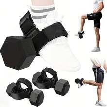 2pcs Dumbbell Foot Attachments, Ankle Weights, Adjustable Ankle Weights, Weightlifting Ankle Straps, Home Leg Workout, For Hip Flexors, Ankle Arthritis, Hamstring Curls - Black Breathable Comfortable Style - View 7