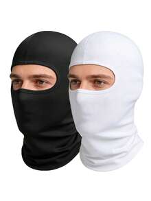 1 Or 2 Pcs Unisex Solid Color Balaclava, Outdoor Cold-Proof Face & Neck Integrated Cycling Windproof Mask, Warm Solid Color, Suitable For Daily Outings, Clothing Matching, Cycling And Other Scenarios - Multicolor - View 10