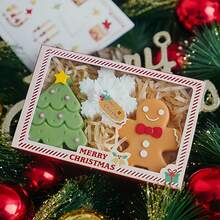 3pcs/Set Christmas Tree, Gingerbread Man, Snowflake Scented Candles, Gingerbread Man Christmas Gift, Smokeless Candles, Suitable For Holiday, Celebration, Party Decoration, Valentine's Day Decoration Candles, Home Decor Candles, Living Room Decor Candles, Outdoor Use, Atmosphere Creating Candles - 3pcs - View 8
