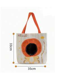 1pc Cute Breathable Pet Shoulder Bag, Pets Can Freely Peek Out. Spacious Interior, Secure Buckle Design, Perfect For Outdoor Walks And Short Trips, Multiple Cute Cartoon Styles Available. - Multicolor - View 14