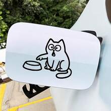 1 Set Stiker Mobil Bertema Kucing Lucu, Terbuat dari Bahan Vinyl PVC Tahan Air dan Tahan Lama, Cocok untuk Tutup Tangki Bensin dan Lubang Pengisian Bahan Bakar - A - View 3