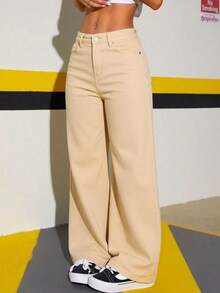 Women Jeans - Khaki - View 3