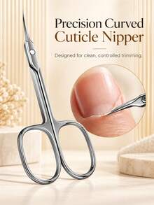 1pc Russian Style Nail Clipper, Curved Tip Nail Clipper, Manicure & Pedicure Tool, Professional Stainless Steel Dead Skin Trimmer - Multicolor - View 5
