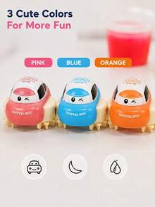 2-In-1 DIY Crystal Slime Toy Set Auto Track-Following Mini Car Kids 2-In-1 Slime Play Set Slime Track Car Toy Christmas Kids Toys Fidget Toys For Kids - Multicolor - View 6