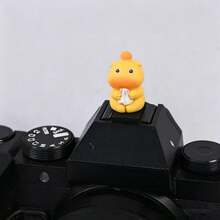 Kawaii 3D Yellow Dinosaur Bathing Series Camera Hot Shoe Cover, Cute Cartoon Figurine Dust Protection Cap For Camera, Creative Photography Gift - View 12